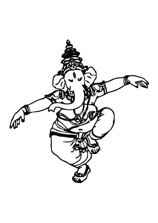 ganesha Kleurplaat ganesha
