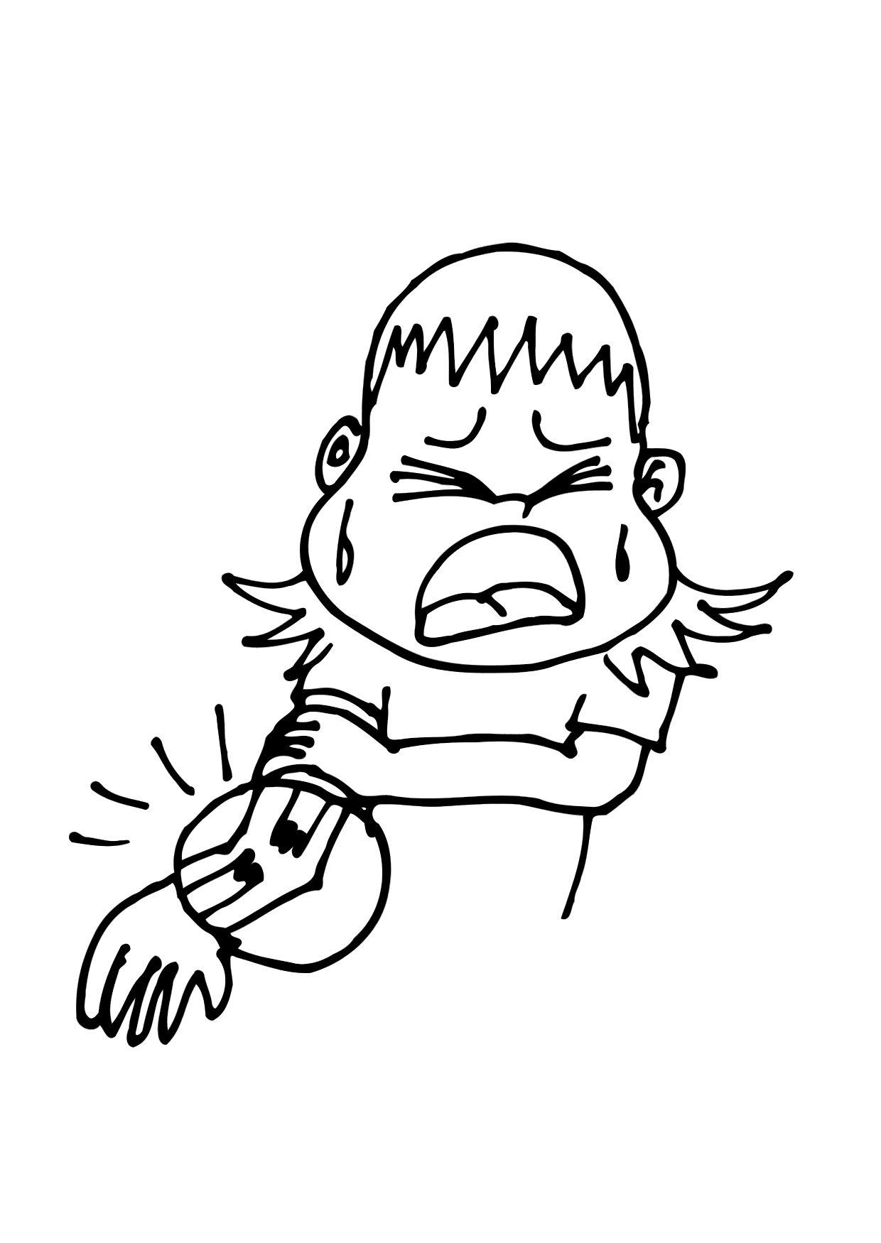 gebroken arm Kleurplaat gebroken arm