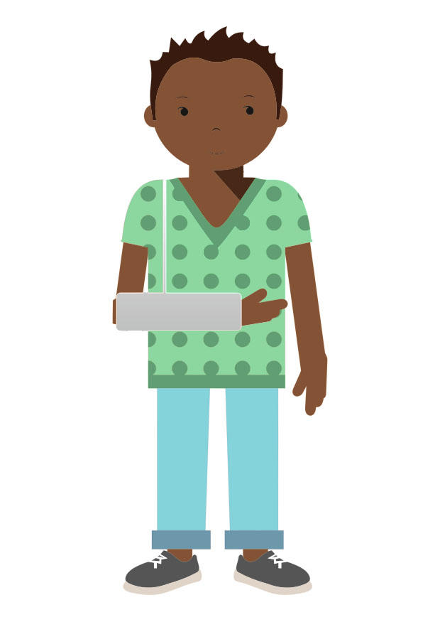 gebroken arm Afbeelding gebroken arm