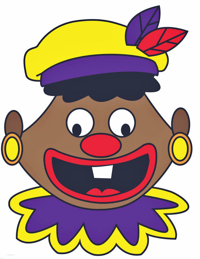 Afbeelding gekke piet gezicht