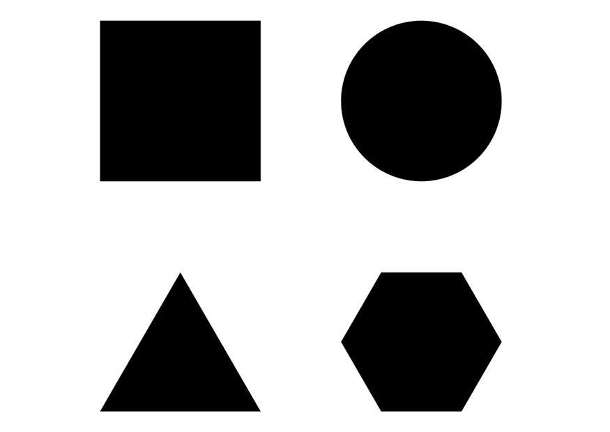 geometrische figuren Kleurplaat geometrische figuren