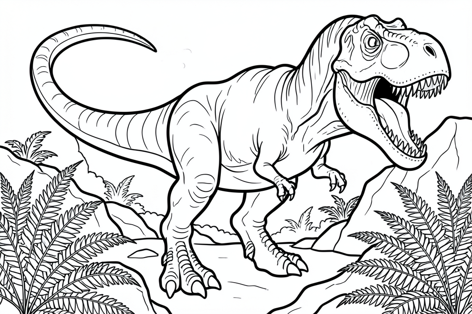 giganotosaurus Kleurplaat giganotosaurus