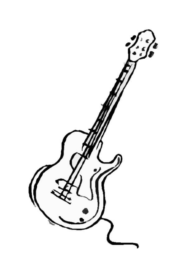 gitaar Kleurplaat gitaar