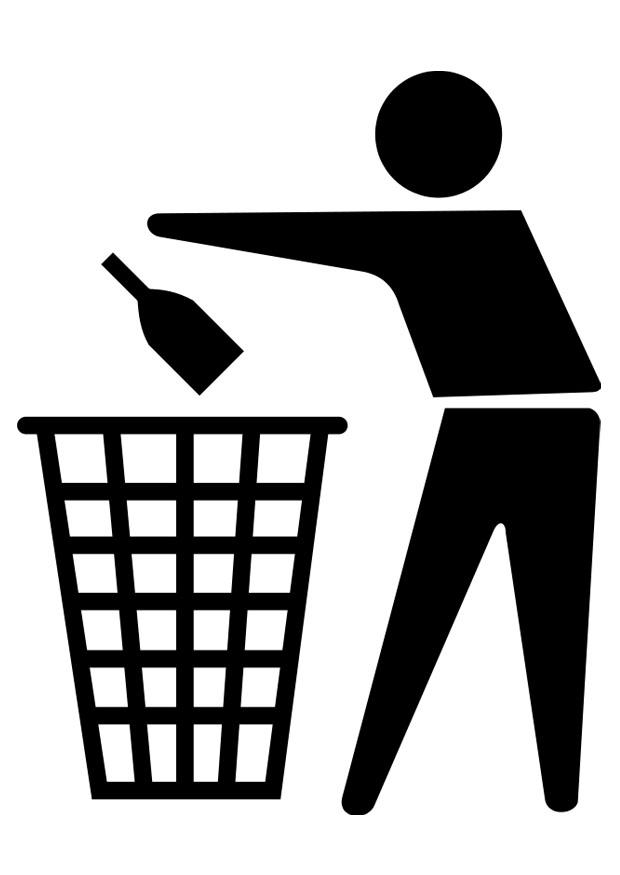 glas afval Kleurplaat glas afval