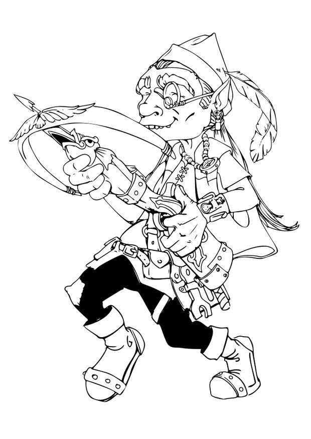 gnome - gnoom Kleurplaat gnome - gnoom