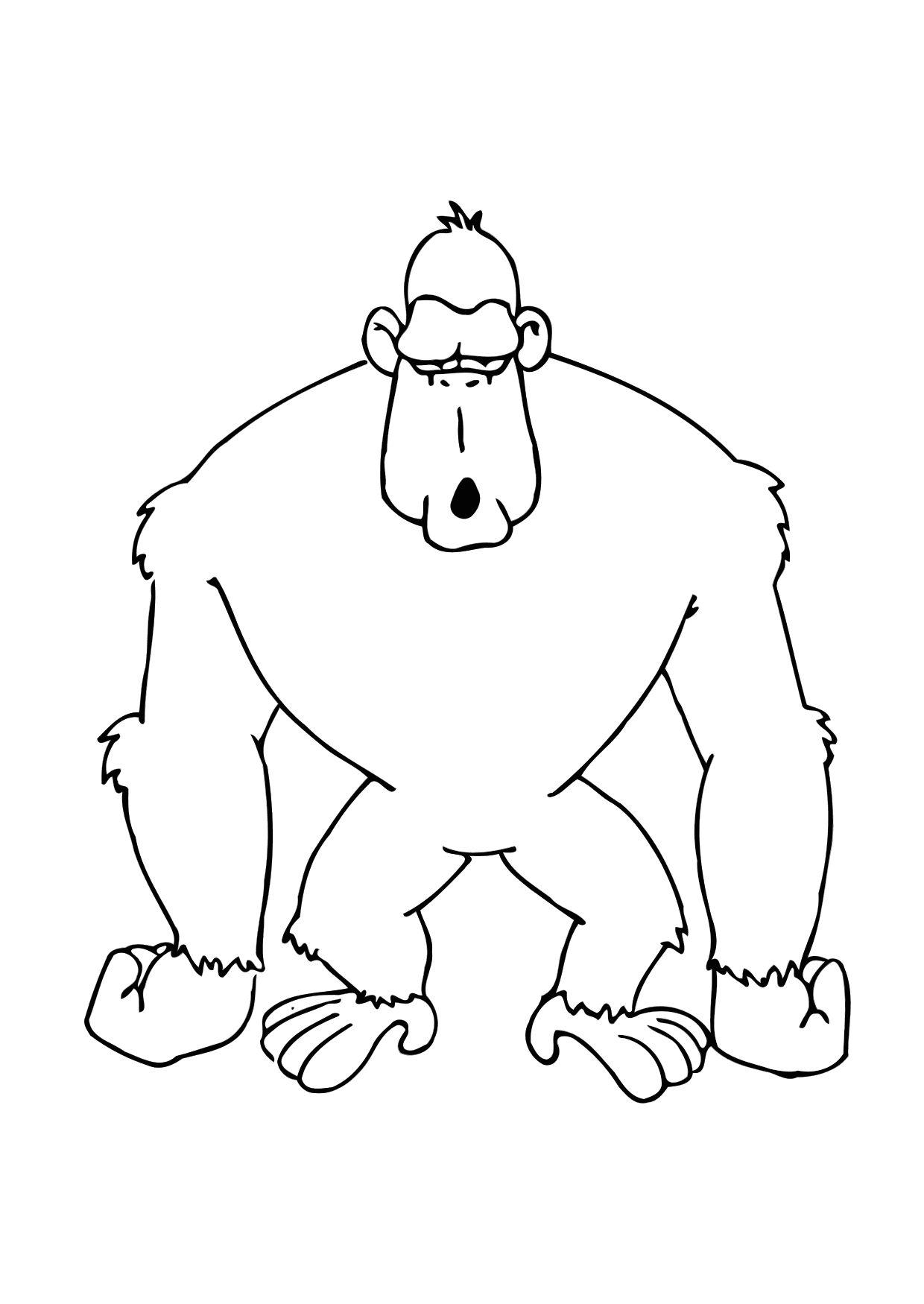 gorilla Kleurplaat gorilla