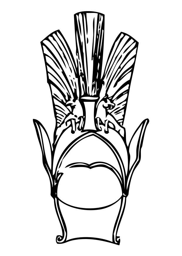 griekse helm Kleurplaat griekse helm