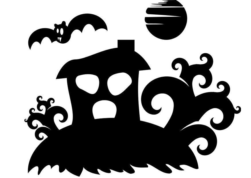 griezelhuis Kleurplaat griezelhuis