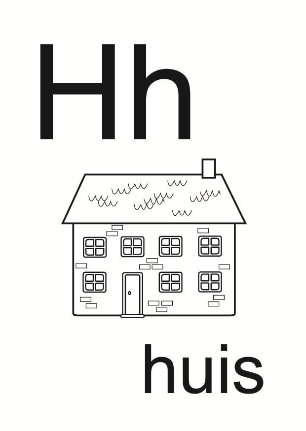 h Kleurplaat h