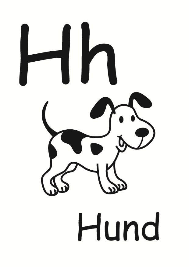 h Kleurplaat h