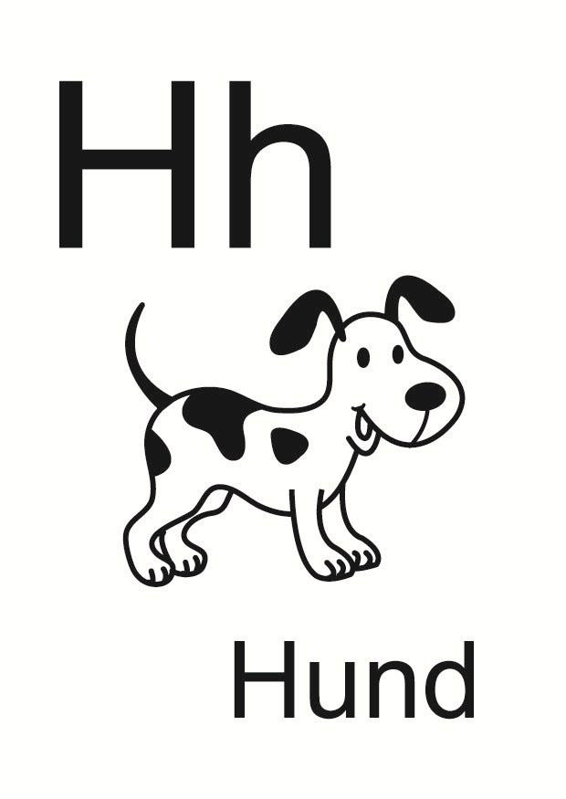 h Kleurplaat h