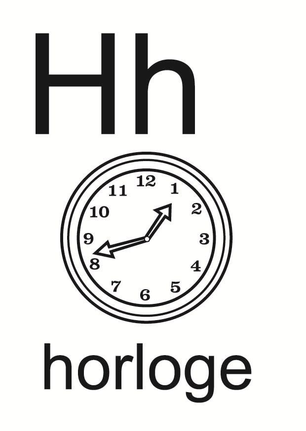 h Kleurplaat h