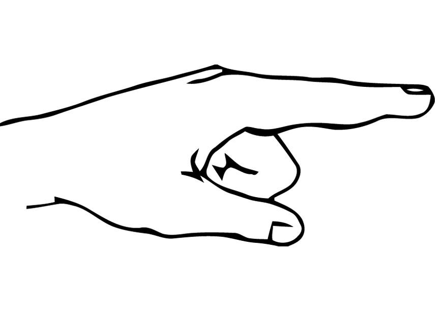 hand Kleurplaat hand