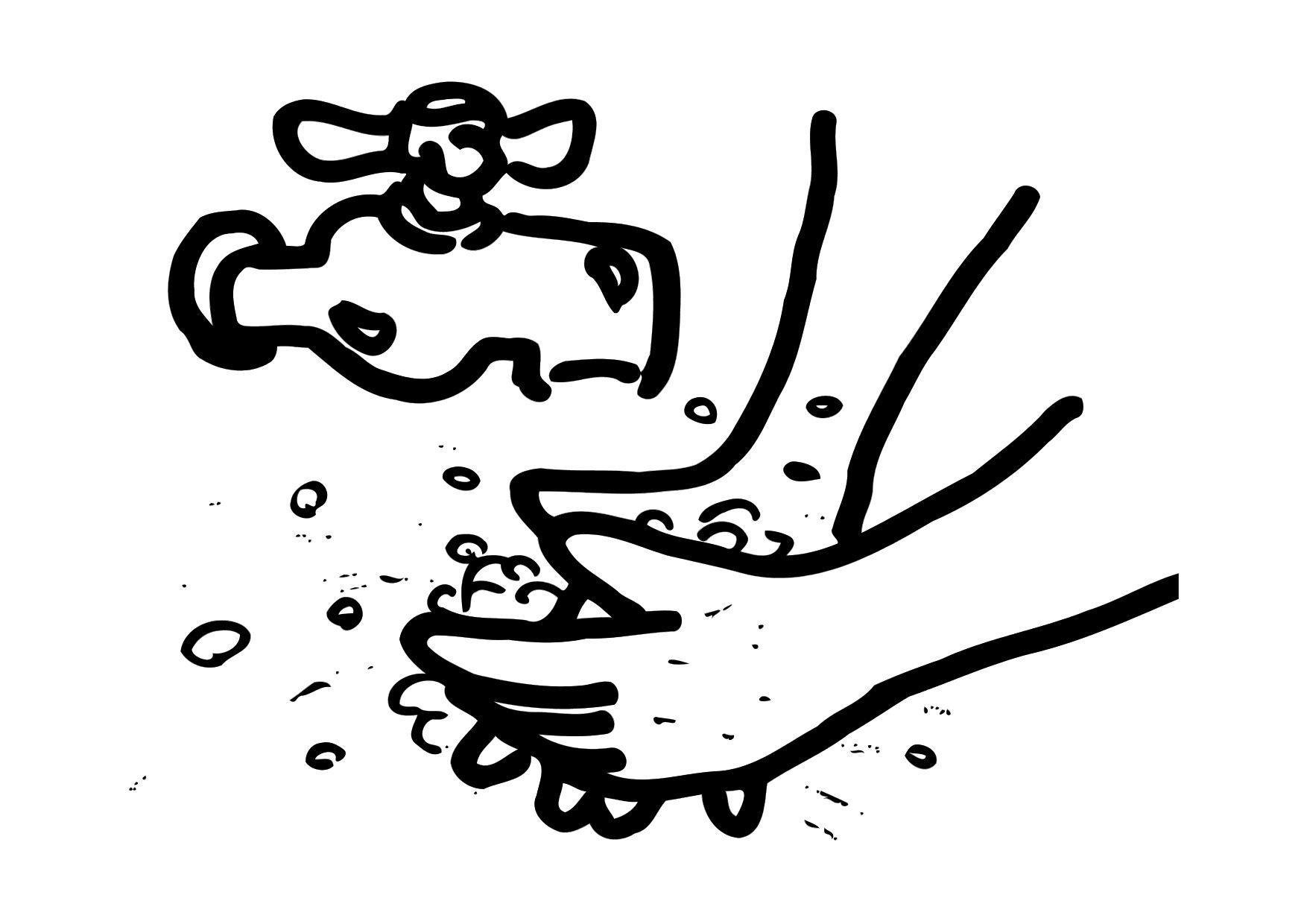 handen wassen Kleurplaat handen wassen