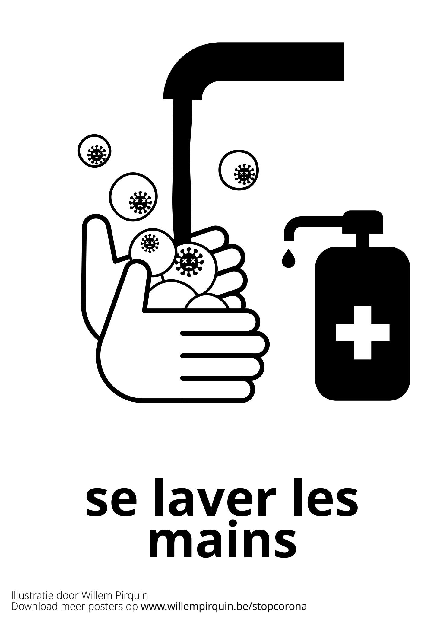 handen wassen Kleurplaat handen wassen