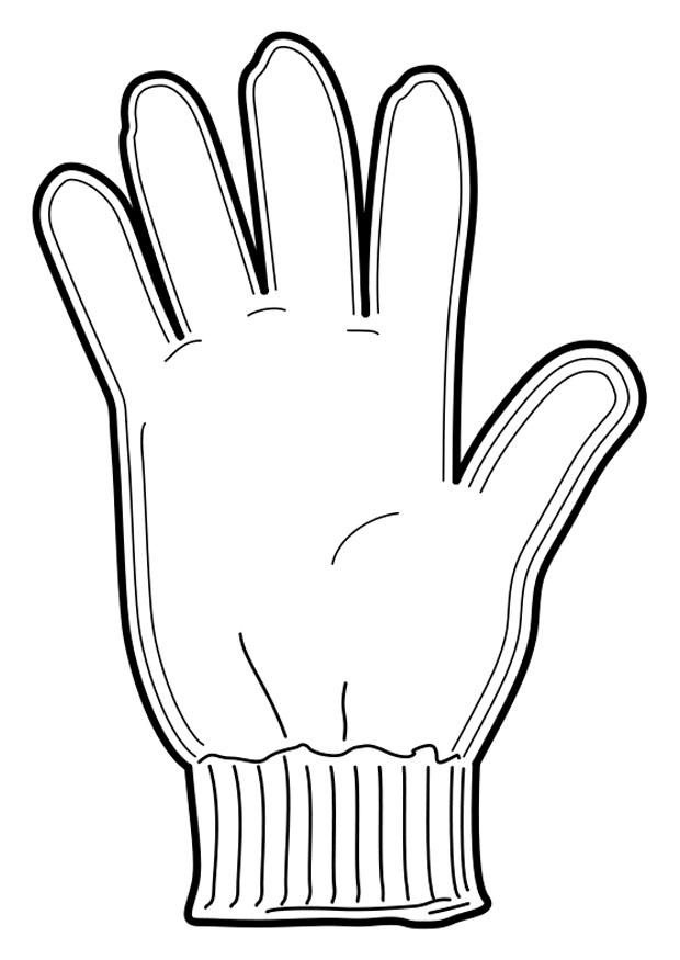 handschoen Kleurplaat handschoen