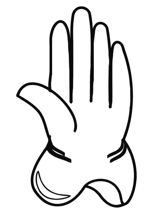 handschoen Kleurplaat handschoen