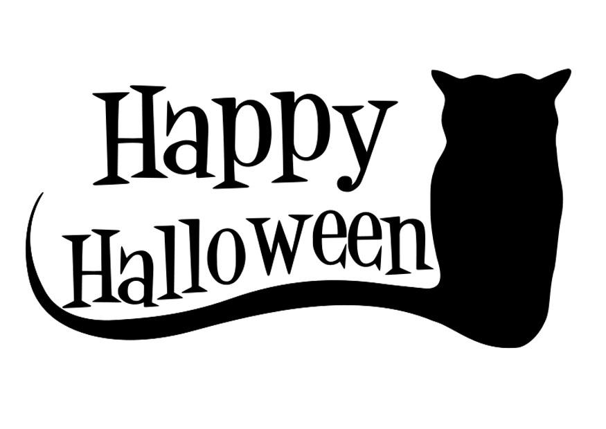 Kleurplaat happy halloween 