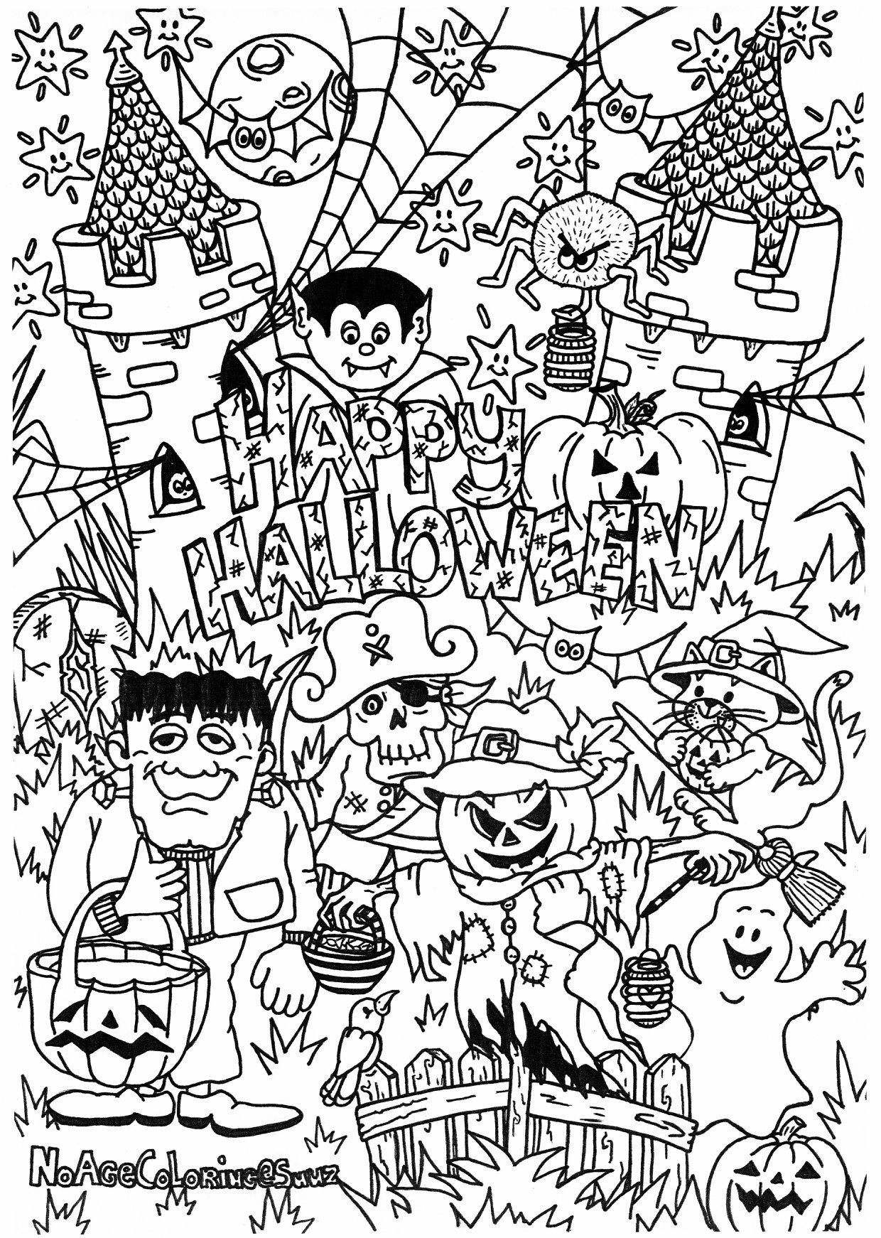 happy halloween Kleurplaat happy halloween