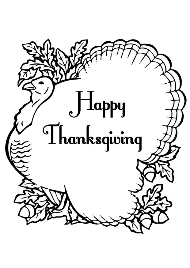 happy thanksgiving Kleurplaat happy thanksgiving