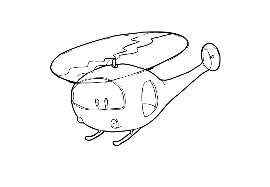 helicopter Kleurplaat helicopter