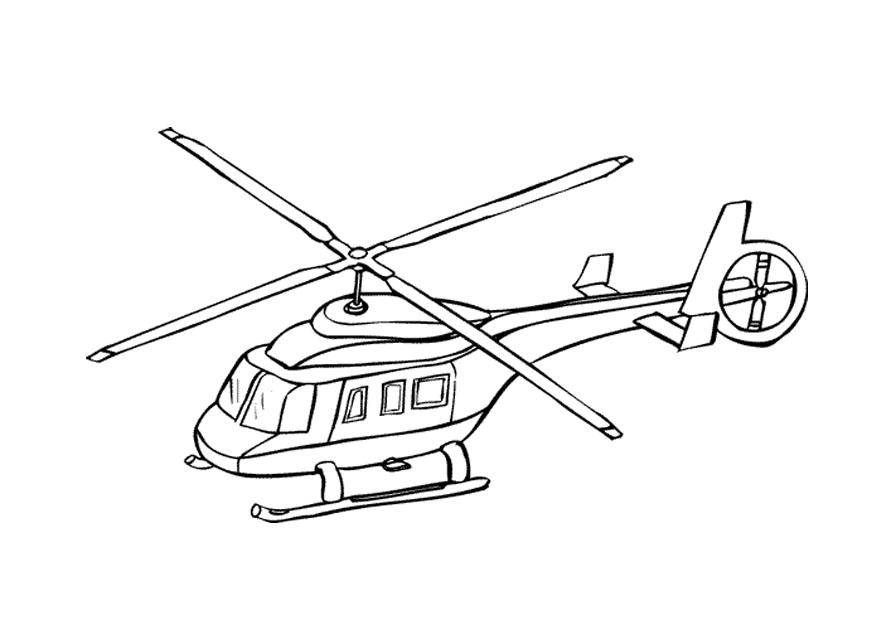 helicopter Kleurplaat helicopter