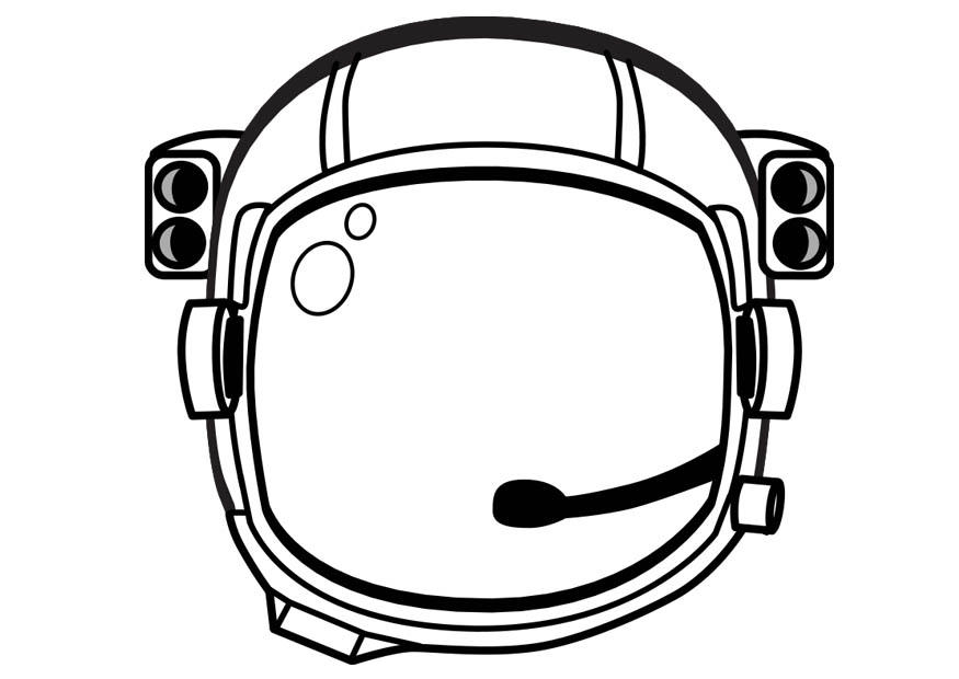 helm astronaut Kleurplaat helm astronaut