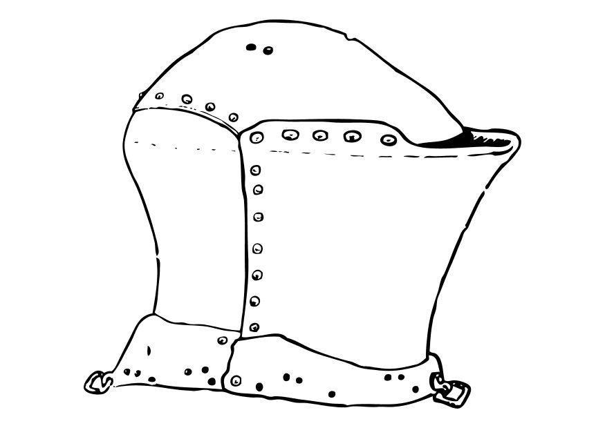 helm ridder Kleurplaat helm ridder