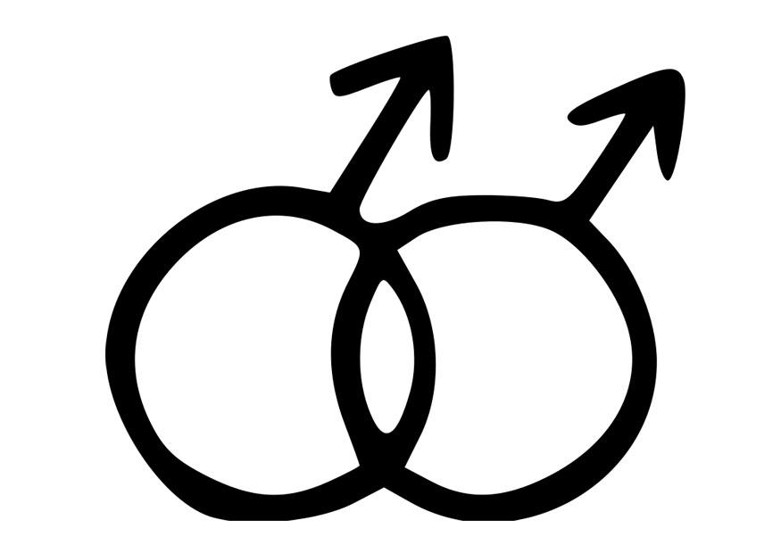 homo symbool Kleurplaat homo symbool