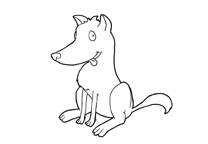 hond Kleurplaat hond