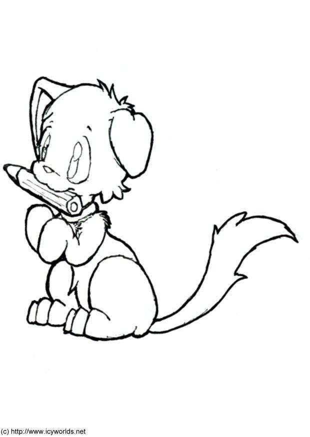 hondje Kleurplaat hondje