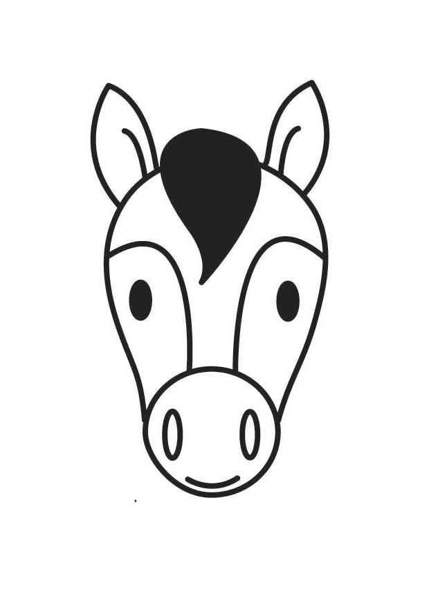 hoofd paard Kleurplaat hoofd paard