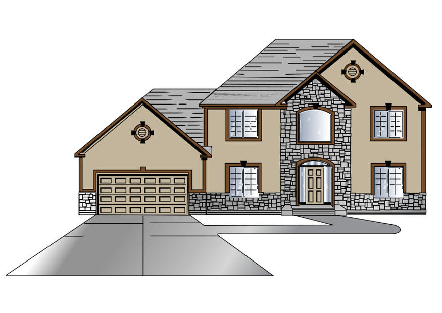 huis met garage Afbeelding huis met garage