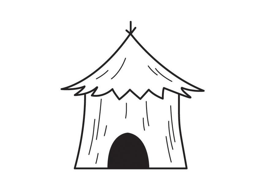 hut Kleurplaat hut
