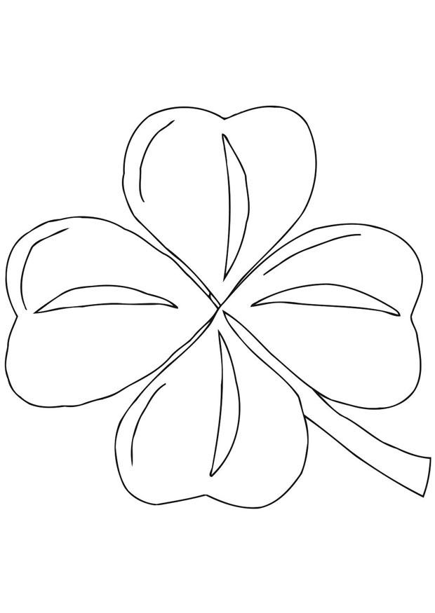 iers klavertje - shamrock Kleurplaat iers klavertje - shamrock
