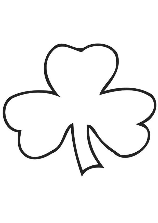 Kleurplaat iers klavertje - shamrock