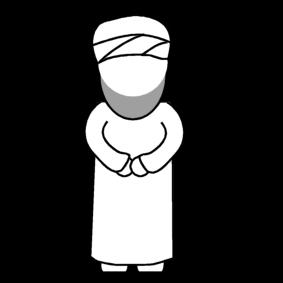 imam - moslim Kleurplaat imam - moslim