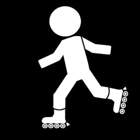 inline skates Kleurplaat inline skates