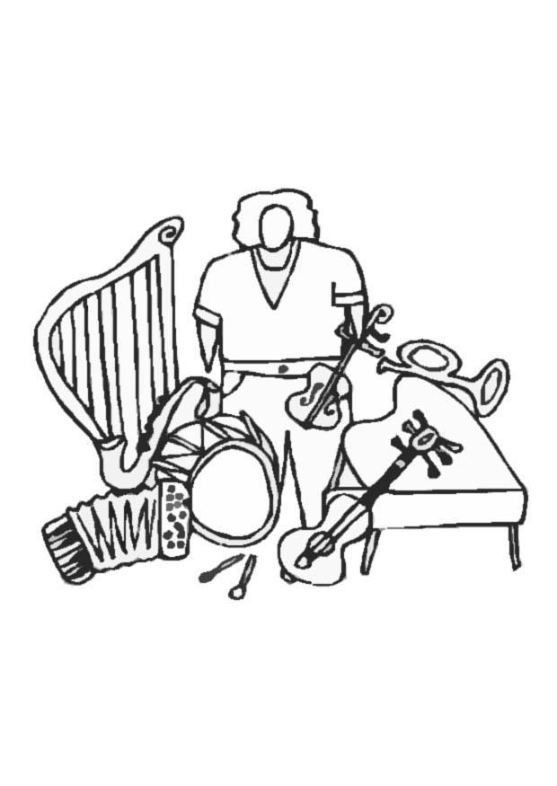 instrumenten Kleurplaat instrumenten