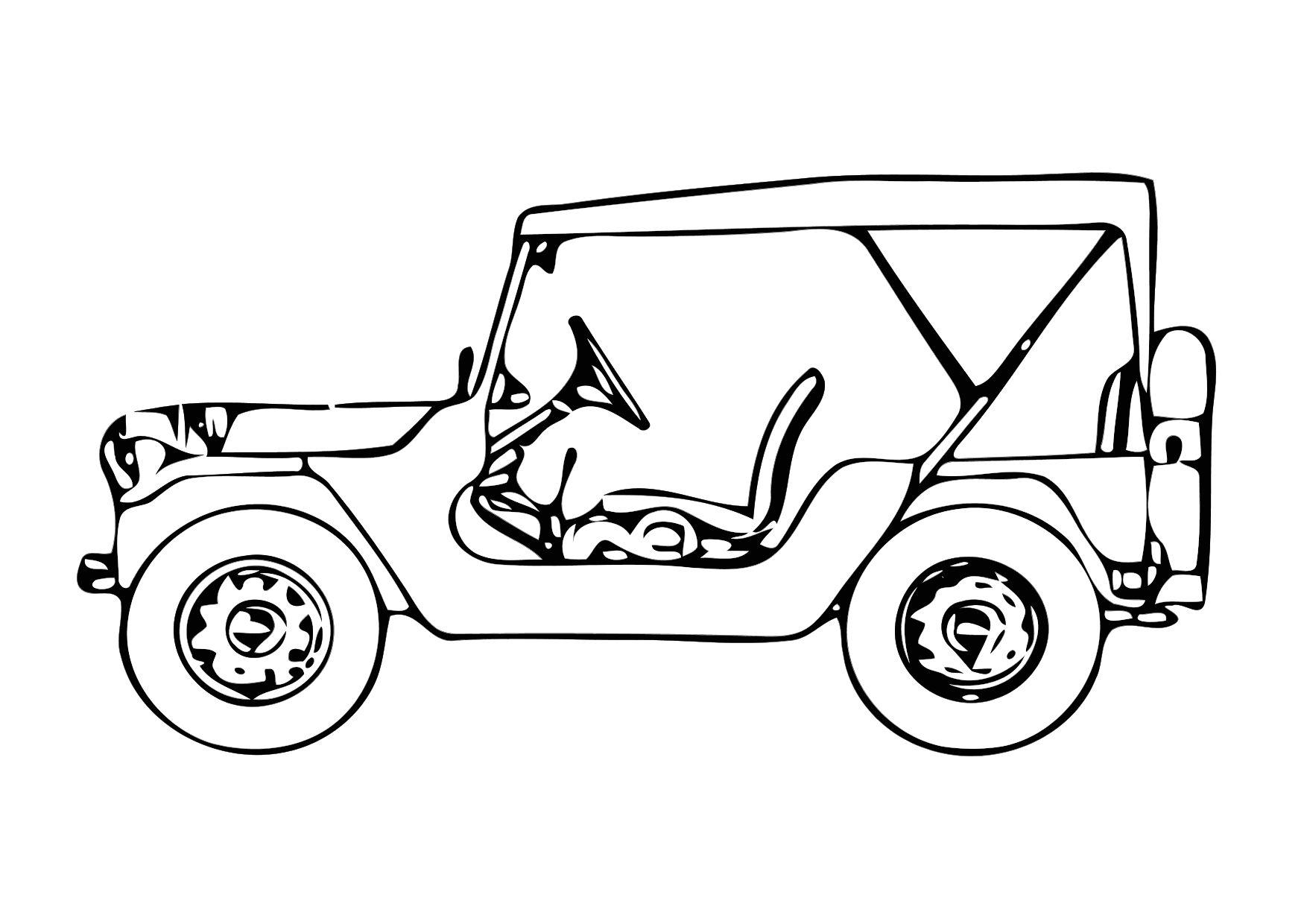 jeep Kleurplaat jeep
