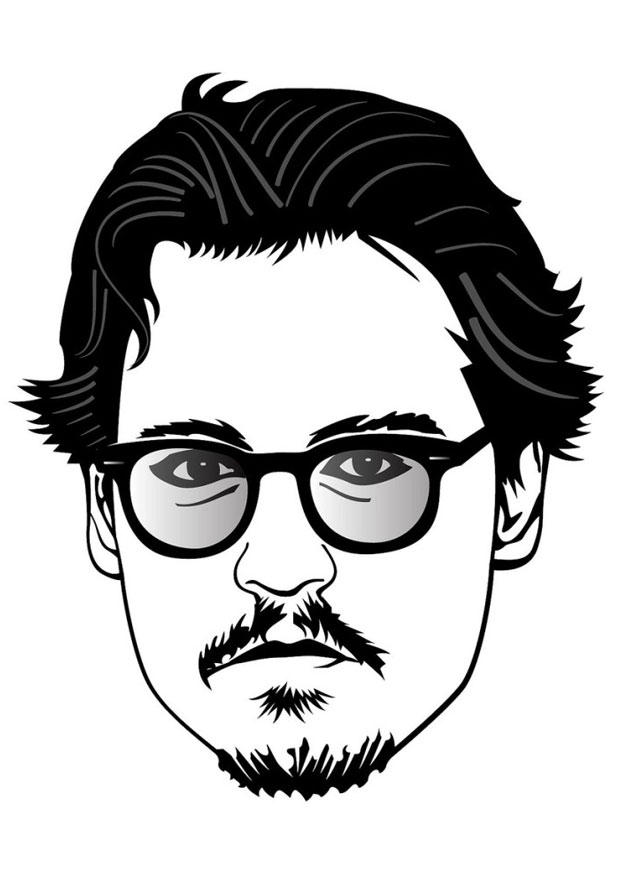 johnny depp Kleurplaat johnny depp