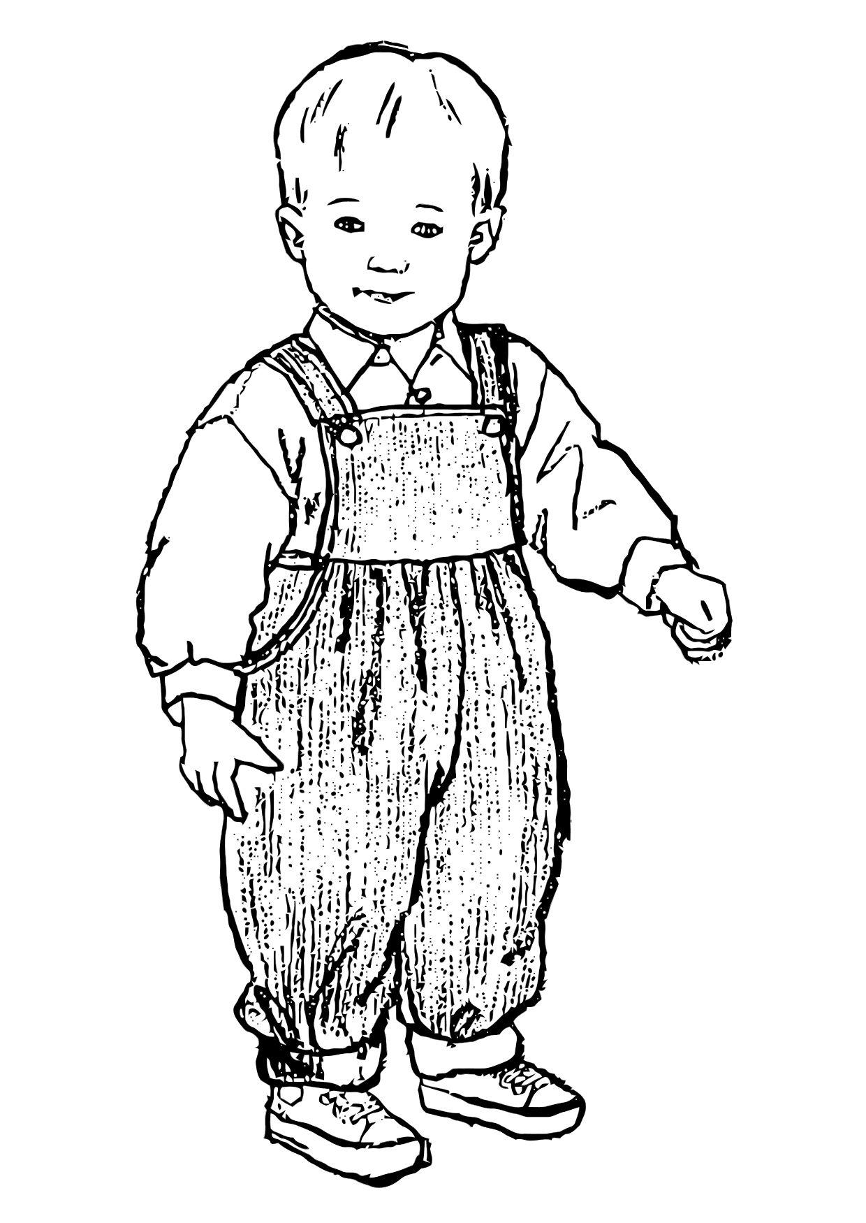 jongen Kleurplaat jongen