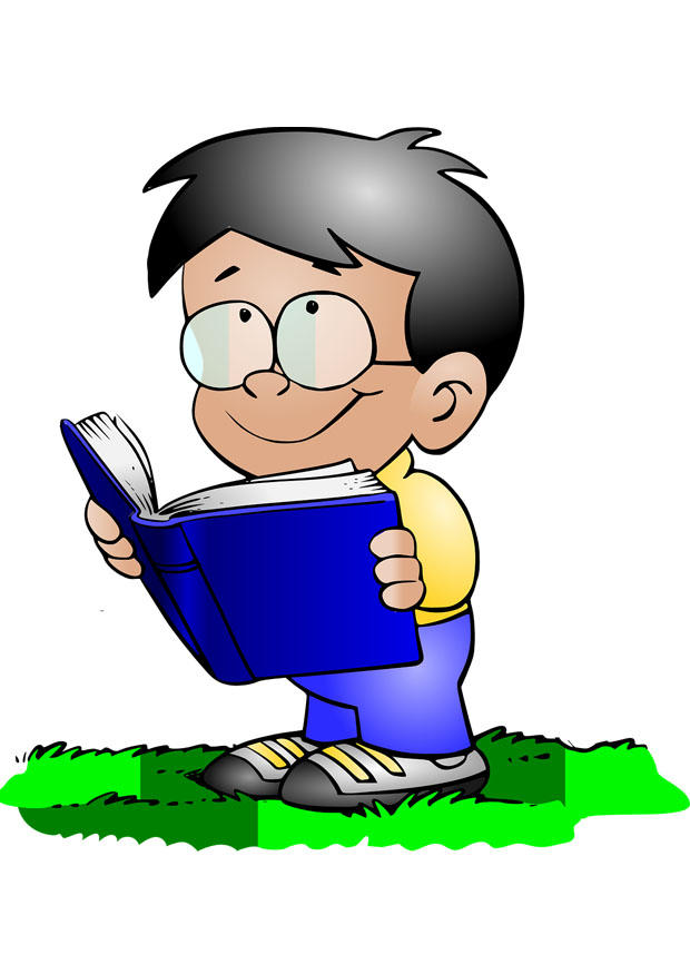 jongen met boek Afbeelding jongen met boek