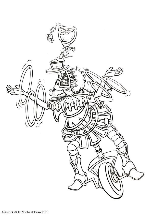 jongleur Kleurplaat jongleur
