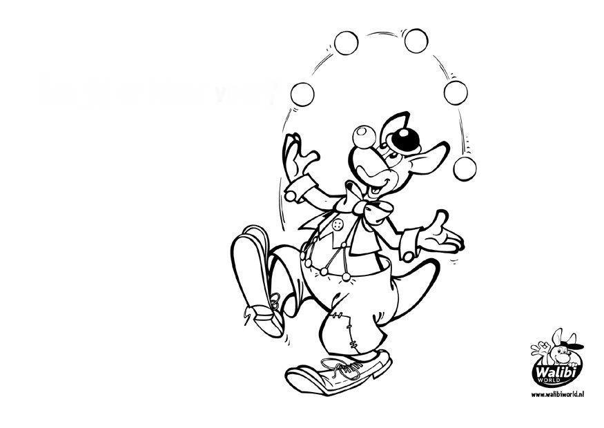 jongleur Kleurplaat jongleur