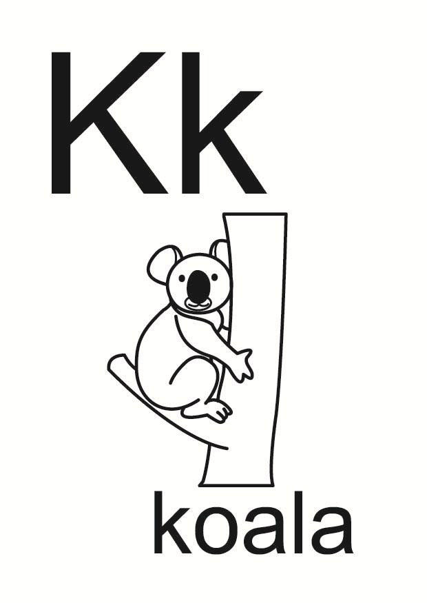 k Kleurplaat k
