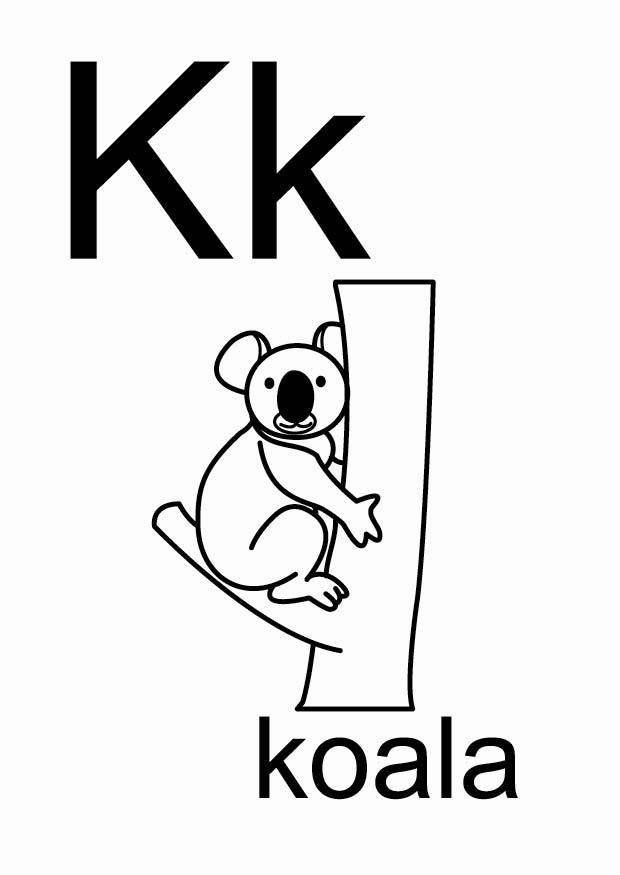k Kleurplaat k