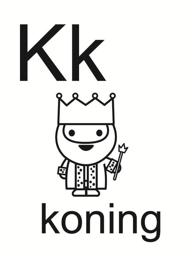 k Kleurplaat k
