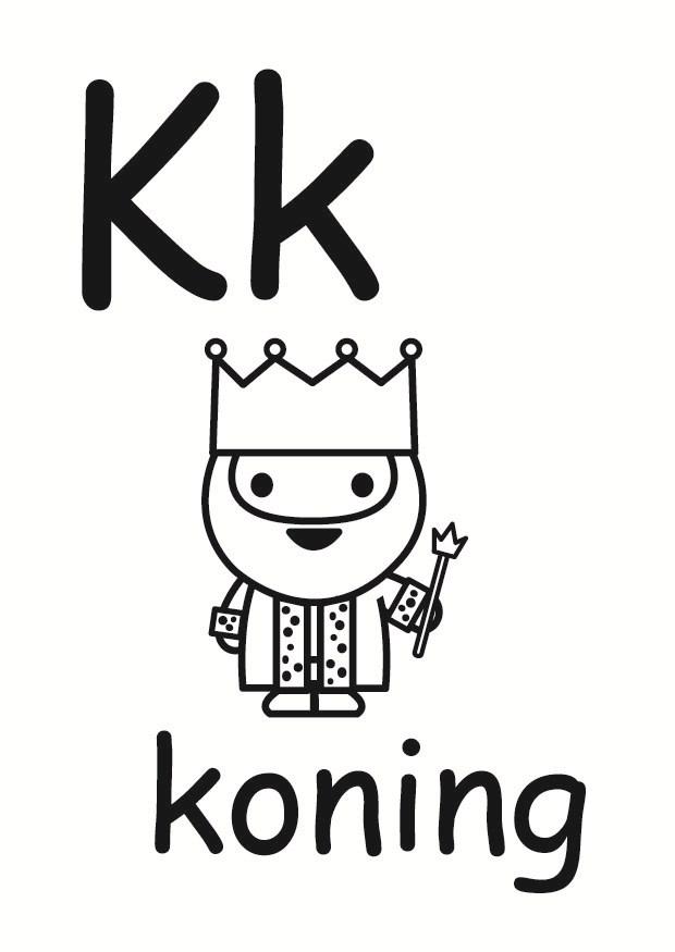 k Kleurplaat k