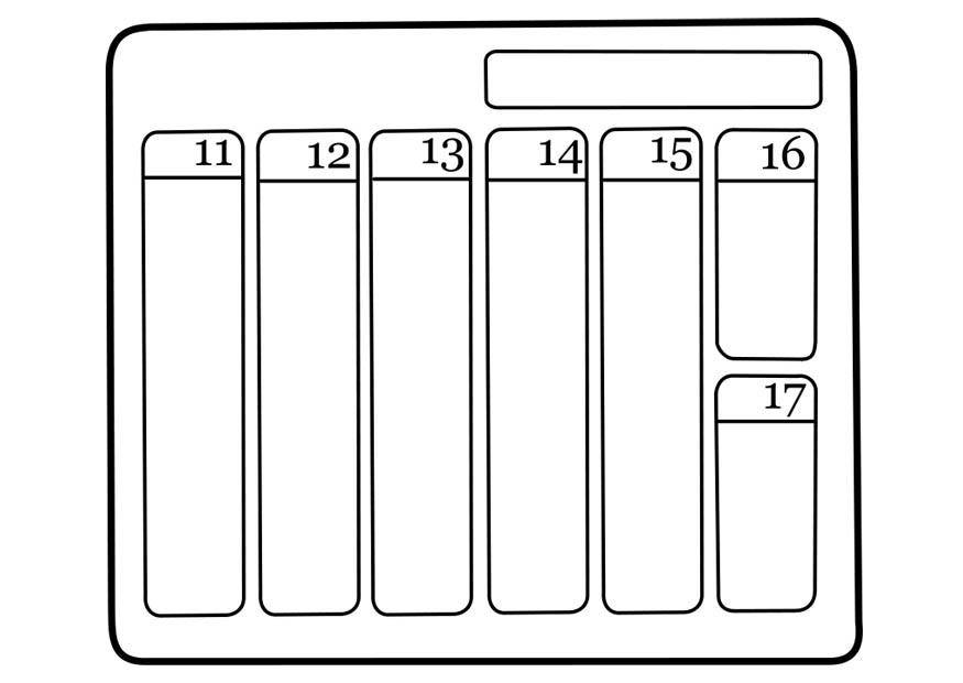 kalender Kleurplaat kalender